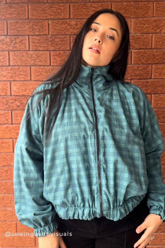 Studio Gingham | Teal | 100% Cotton Percale Fabric