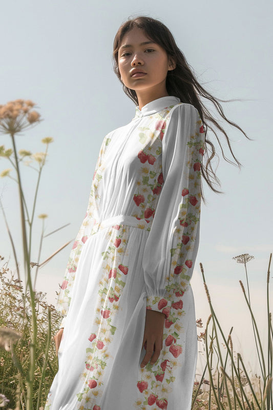 PRE-SALE Vintage Berries | White | 100% Cotton Percale Fabric