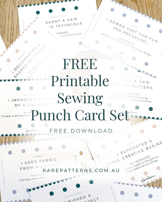 Printable Punch Cards for Sewists (free download)