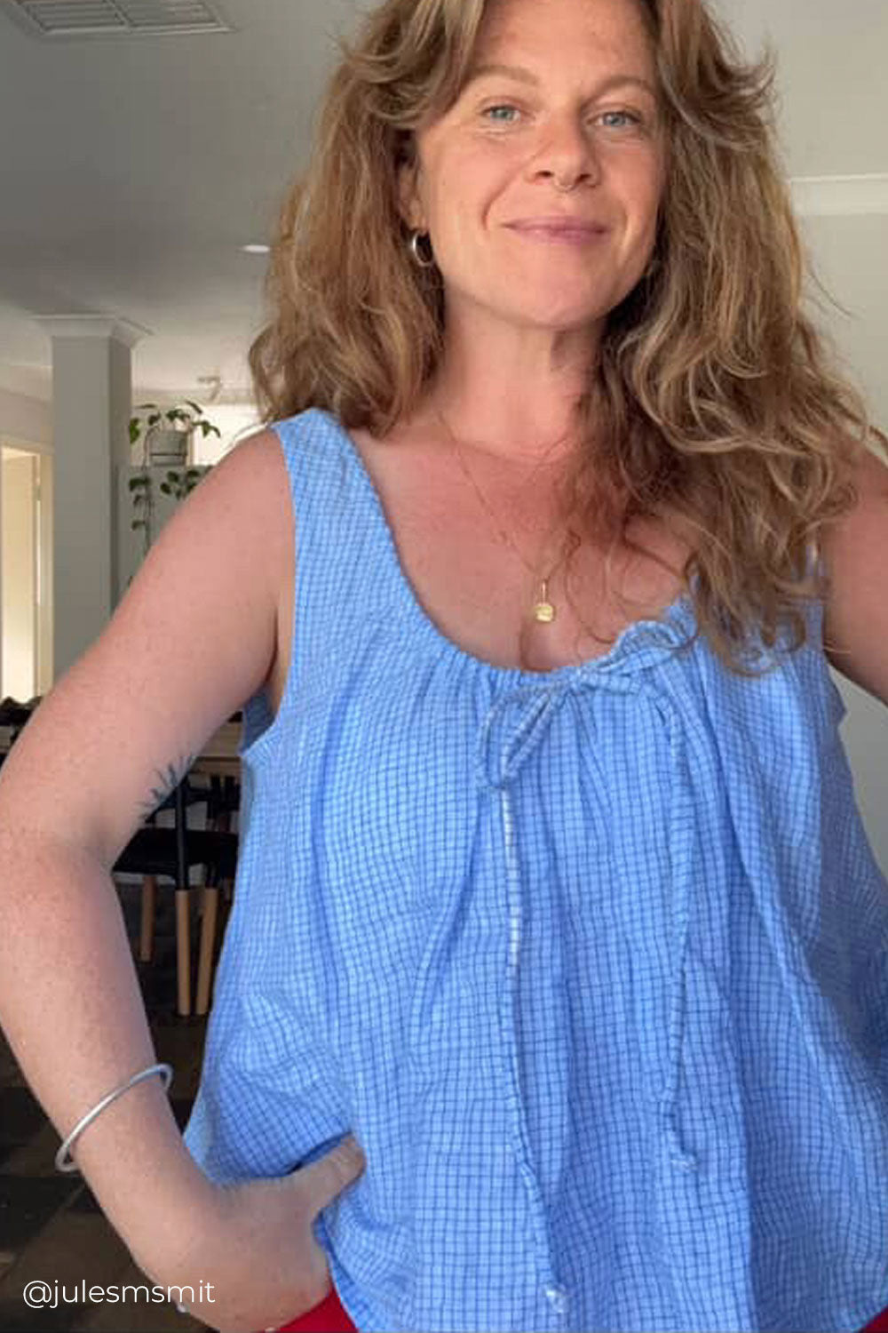 Heirloom Grid | Classic Blue | 100% Linen fabric