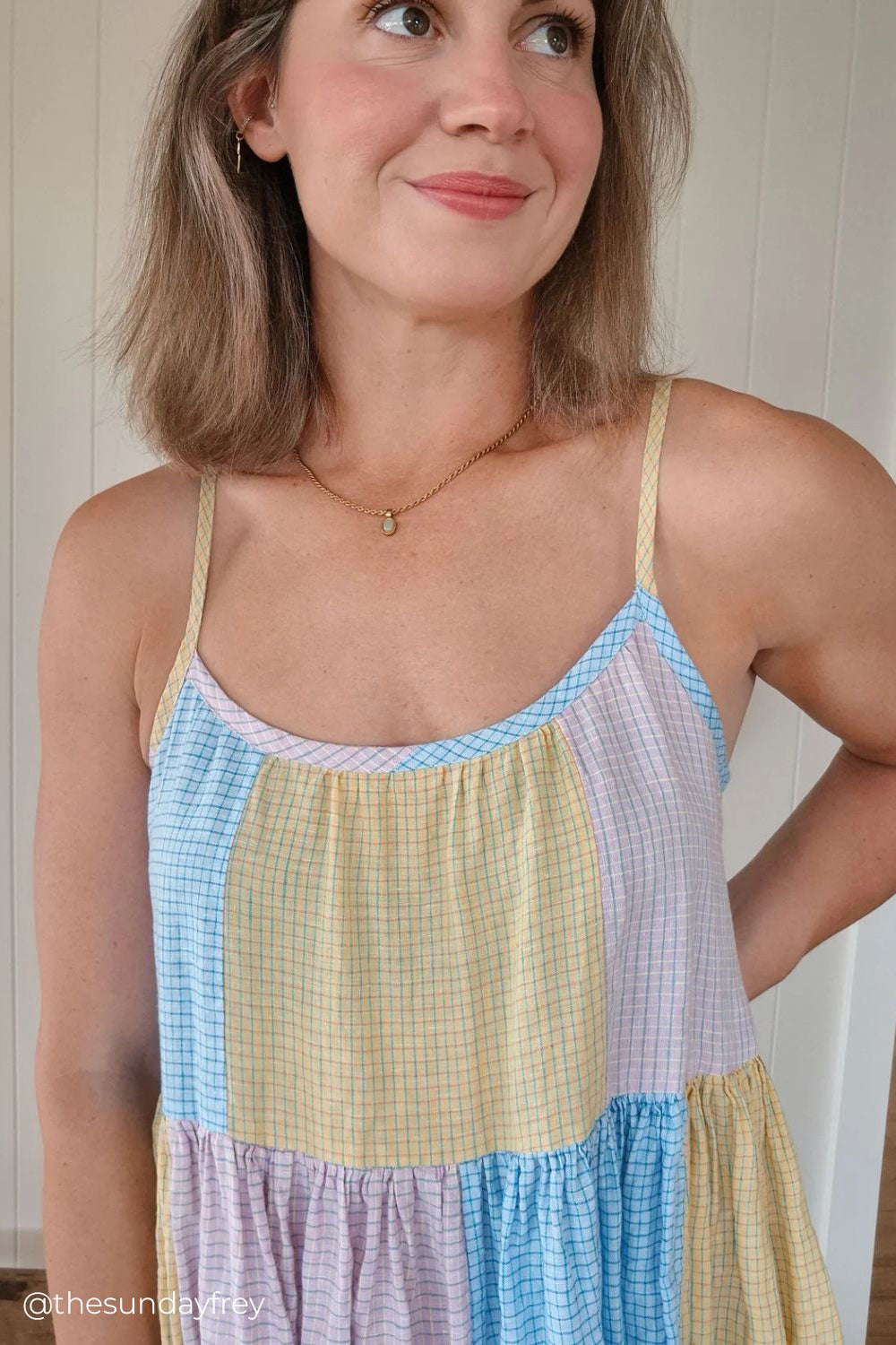 Heirloom Grid | Butter | 100% Linen fabric