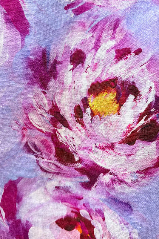 Carolyn Quan | Painterly Peonies | Linen
