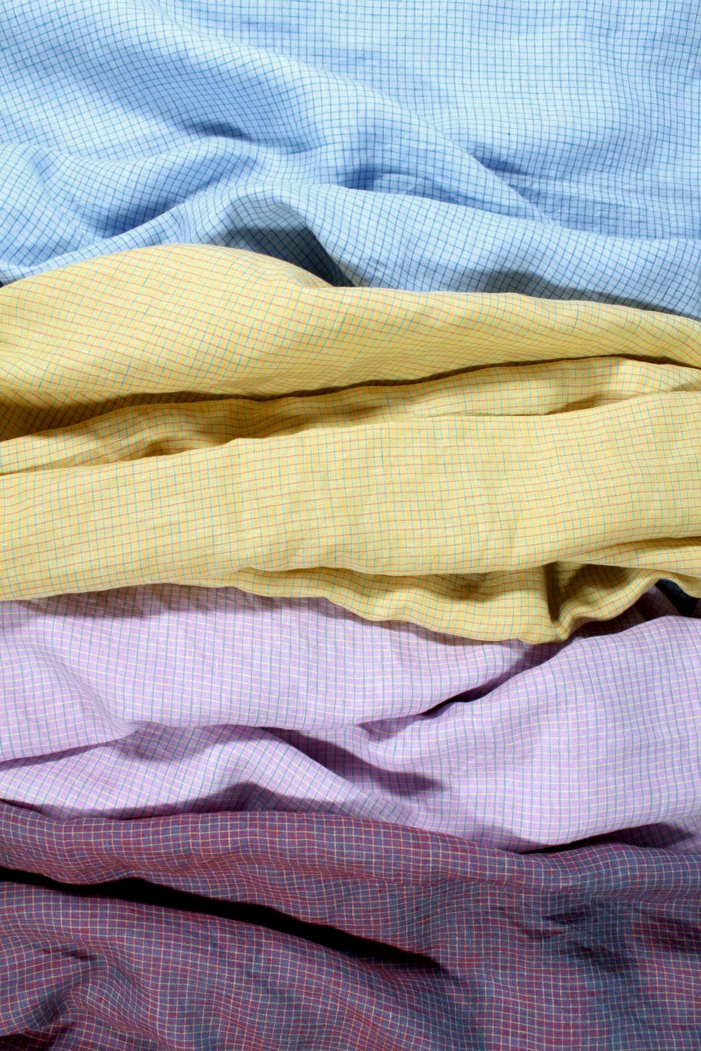 Heirloom Grid | Butter | 100% Linen fabric