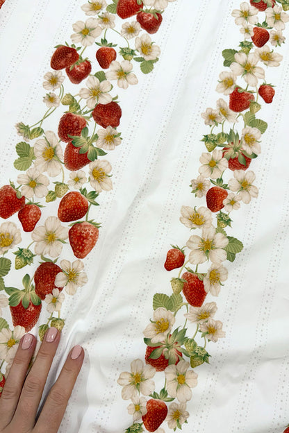 Studio Seconds | Vintage Berries | White | 100% Cotton Percale Fabric