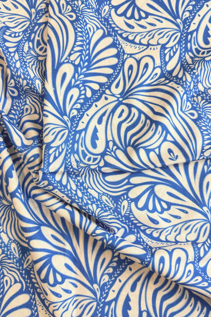REMNANT 1M | Mira Riviera Blue | Quilting Cotton