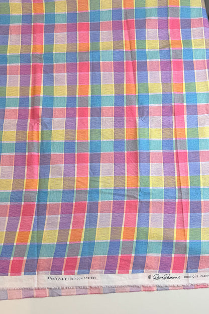 REMNANT 1M | Picnic Plaid | Cotton Percale
